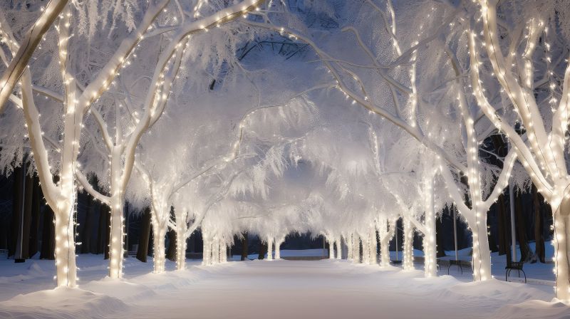 Christmas Lights Hanging in Kansas City, KS