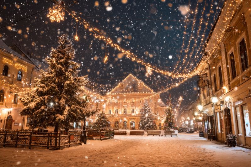 Christmas Lights Hanging in Overland Park, KS