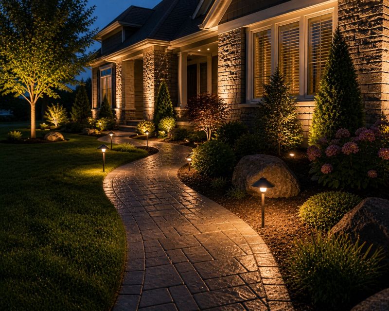 Courtyard Light Installation in Olathe, KS