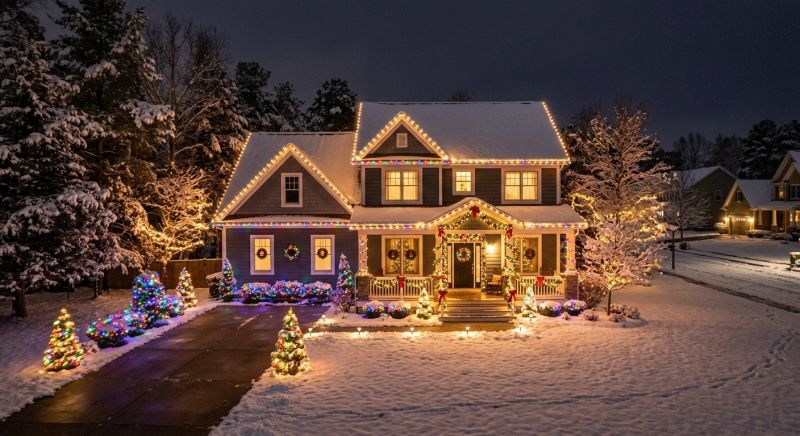 Xmas Lights Installation in Overland Park, KS